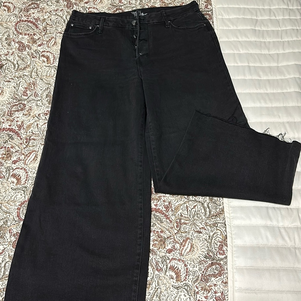 Wide leg cropped pants